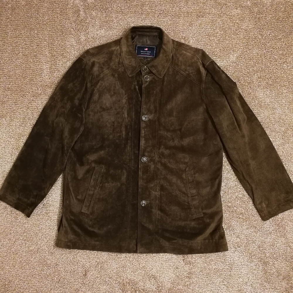 Newport Harbor leather suede jacket